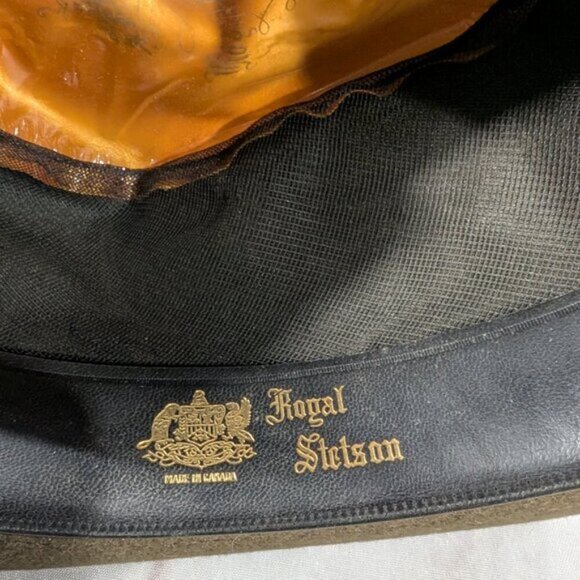 Royal Stetson Jack Forman Seventh Avenue Vintage Black Hat Size 7 - Picture 7 of 9